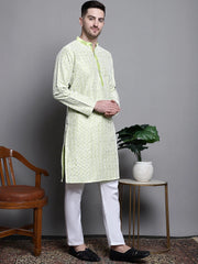 Sequin Embroidered Silk Blend Kurta with Pyjamas-SD