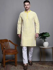 Sequin Embroidered Silk Blend Kurta Solid Styled with Pyjamas