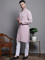 Sequin Embroidered Pure Cotton Kurta with Pyjamas-JOKP P5008