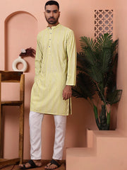 Men's Sequins Embroidered Kurta with Pyjama-JOKP-PG