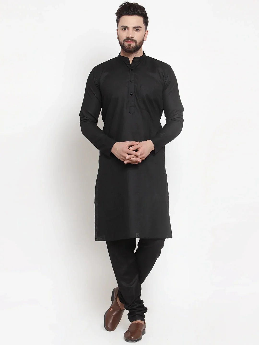 DesiQlo Men Ethnic Set - Multicolor - JOKP_501Black_D_S
