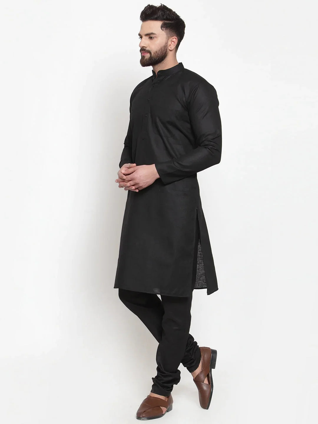DesiQlo Men Ethnic Set - Multicolor - JOKP_501Black_D_S