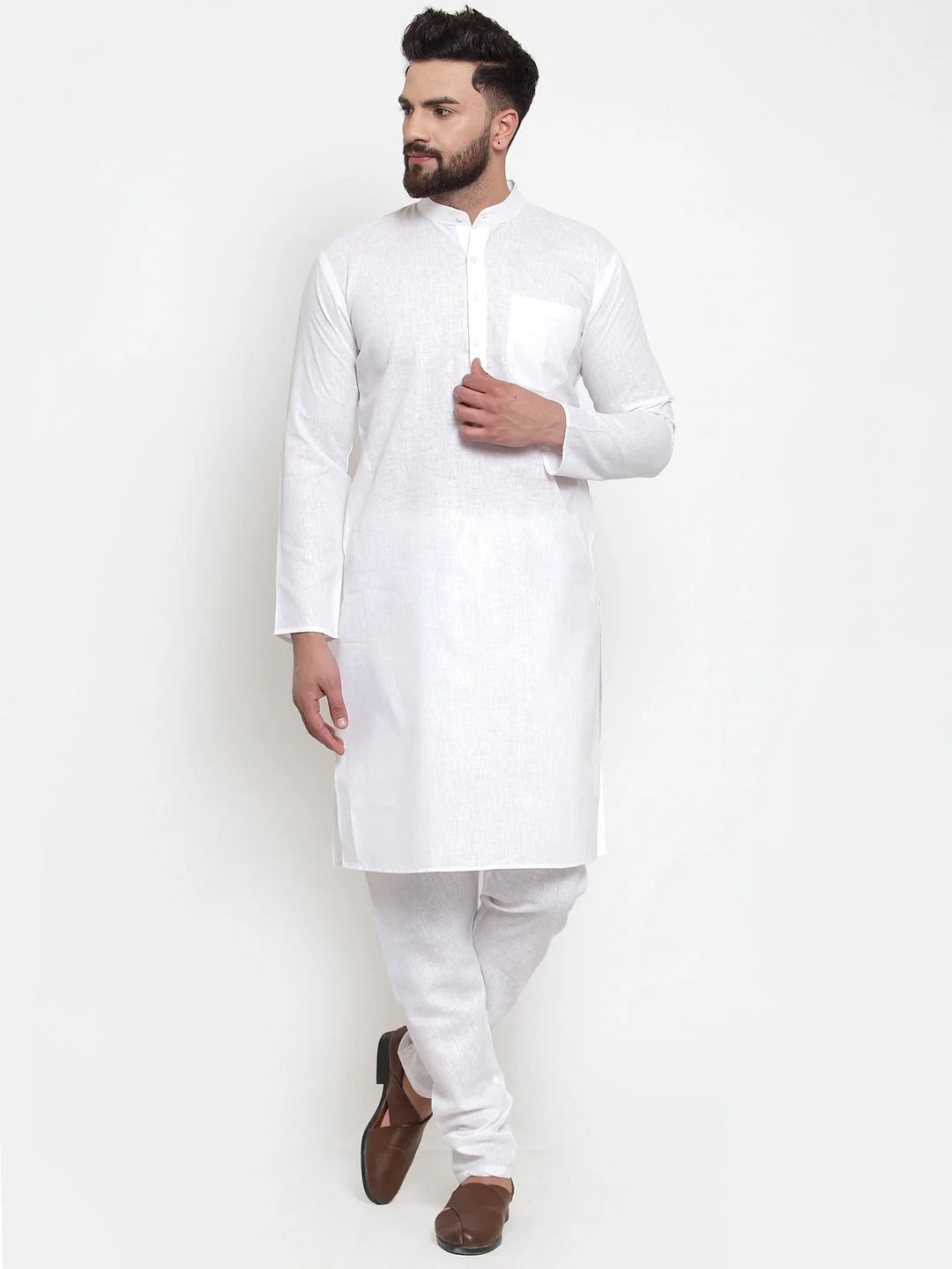 Men's Solid Cotton Kurtas