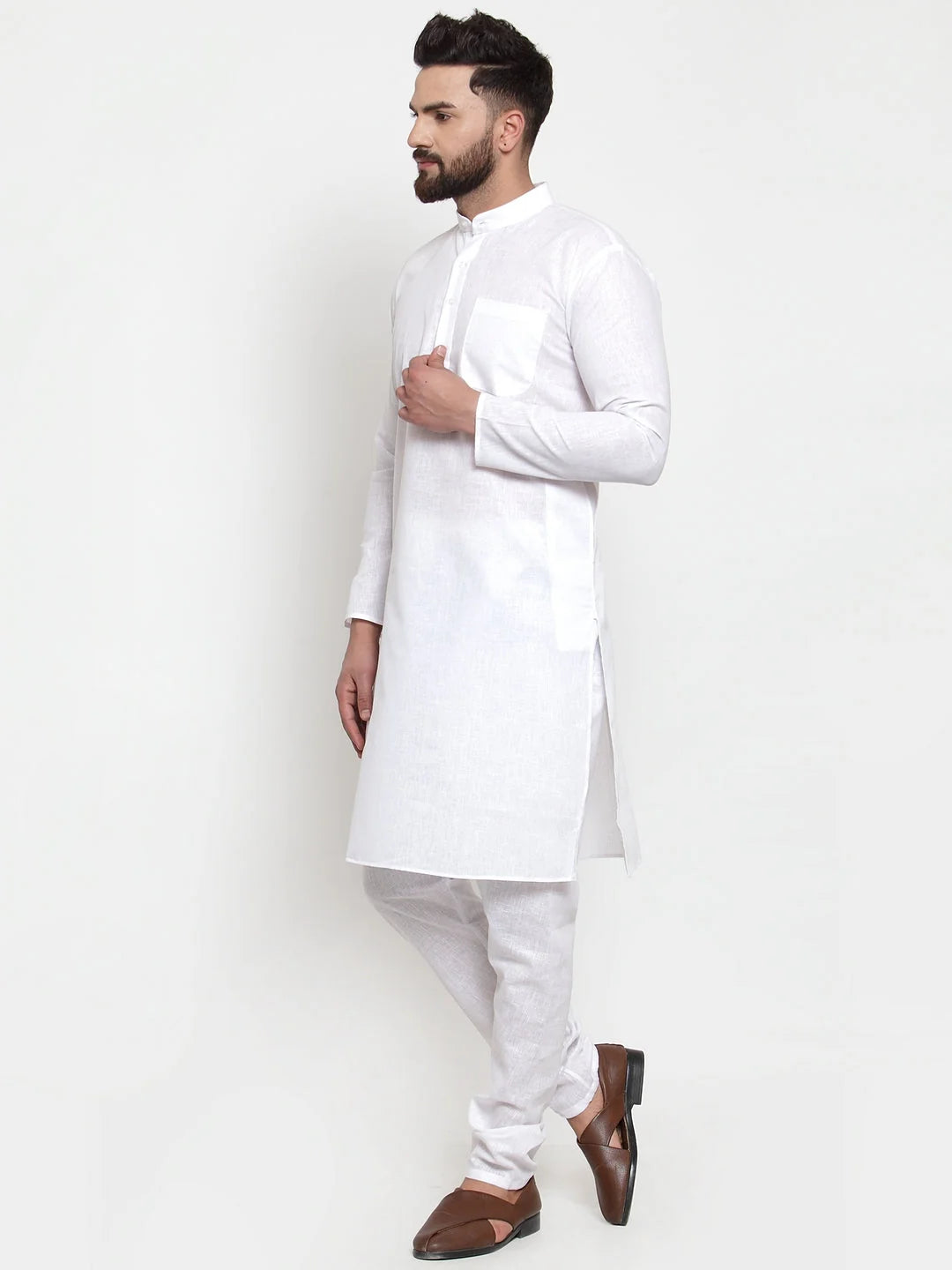 Men's Solid Cotton Kurta | Versatile Indian Kurta for Men