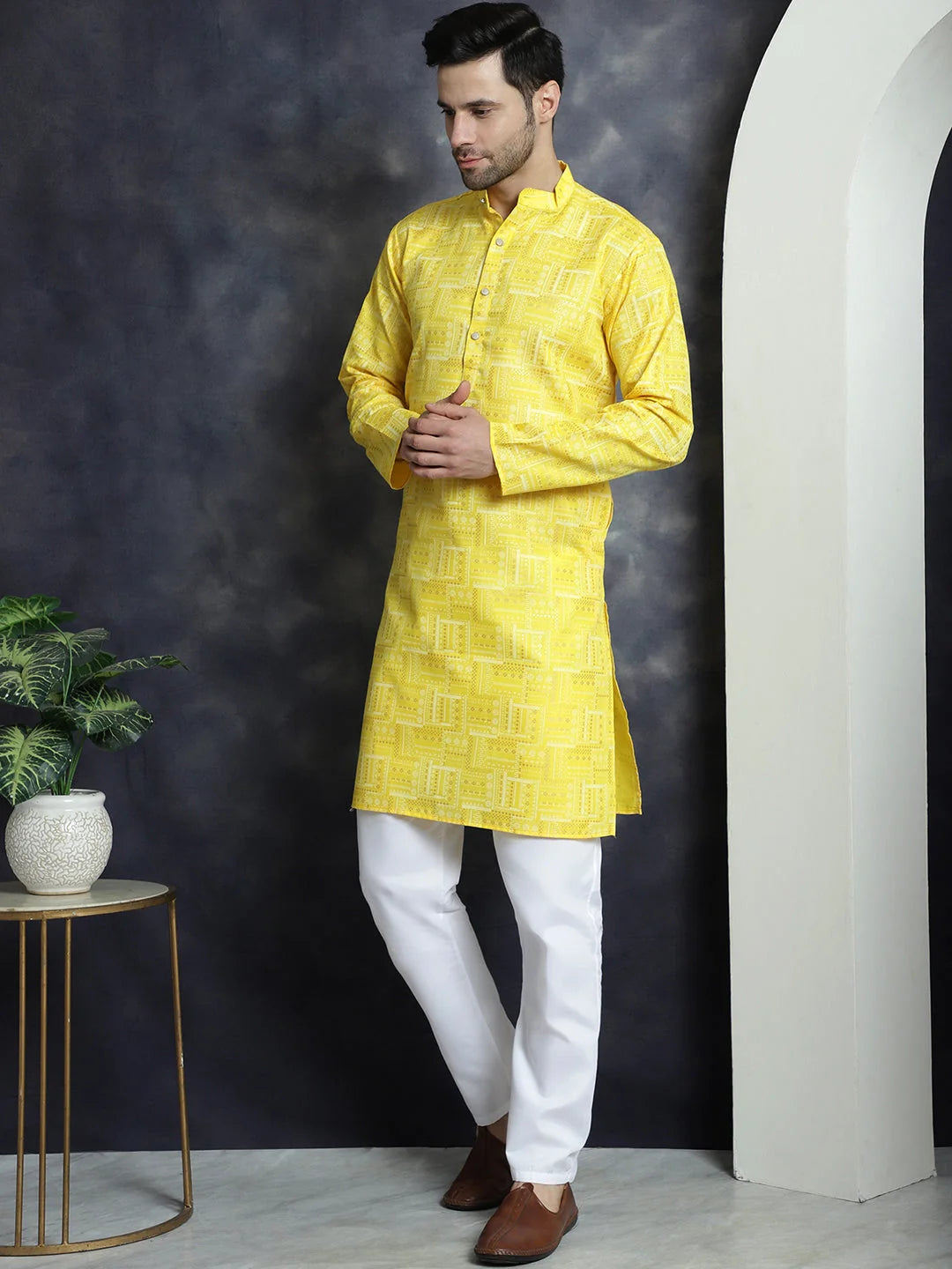 Men's Printed Kurta Pajama Set | Rayon Kurta Pajama