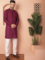 Chikankari Pure Cotton Kurta with Churidar-JOKP-PAE