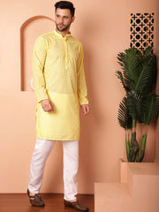 Chikankari Pure Cotton Kurta with Churidar-JOKP-P