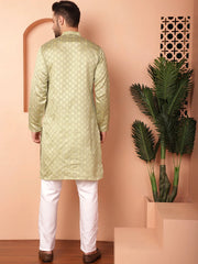 Woven Design Silk Blend Kurta with Pyjama-JOKP-PR