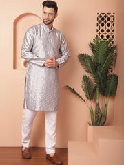 Men's Embroidered Mirror Work Kurta Payjama Sets-JOKP-AP