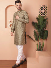 Men's Embroidered Mirror Work Kurta Payjama Sets-JOKP-ZP