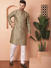 Men's Embroidered Mirror Work Kurta Payjama Sets-JOKP-ZP