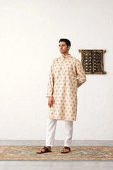 Golden Foil Printed Kurta with Pyjama-JOKP-P