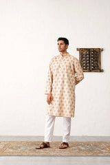 Golden Foil Printed Kurta with Pyjama-JOKP-P