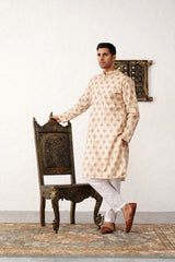 Golden Foil Printed Kurta with Pyjama-JOKP-P