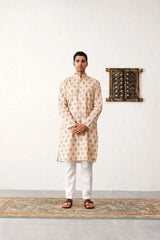 Golden Foil Printed Kurta with Pyjama-JOKP-P