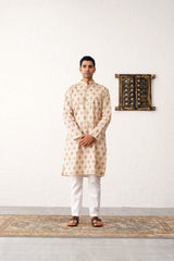 Golden Foil Printed Kurta with Pyjama-JOKP-P