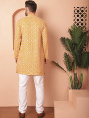 Chikankari Pure Cotton Kurta with Pyjama-JOKP-PT
