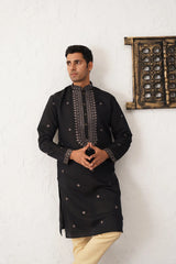 Men's Sequins Embroidered Kurta With Pyjama-JOKP-PZ