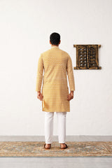 Chikankari Pure Cotton Kurta with Pyjama-JOKP-P