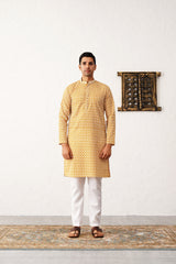 Chikankari Pure Cotton Kurta with Pyjama-JOKP-P