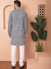 Chikankari Pure Cotton Kurta with Best Pyjama-JOKP-P
