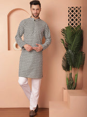 Chikankari Pure Cotton Kurta with Quality Pyjama-JOKP-P