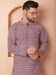 Solid Chikankari Pure Cotton Kurta with Pyjama-JOKP-P