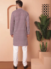 Solid Chikankari Pure Cotton Kurta with Pyjama-JOKP-P