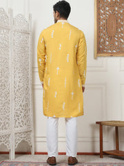 Collar Chikankari Embroidered Kurta With Pyjama-JOKP-P