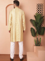 Men's Solid Mirror Work Kurta Payjama Sets-JOKP-P