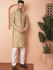 Men's Collar Best Chikankari Embroidered Kurta With Pyjama-JOKP-P