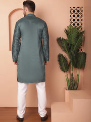 Men's Chikankari and Sequence Best Kurta with Pyjama-JOKP-P