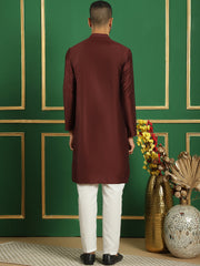 Men's Embroidered Kurta with Assorted Pyjama-JOKP-P