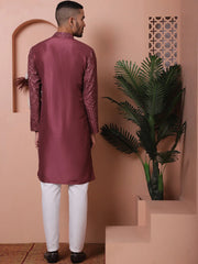 Men's Embroidered and Sequins Kurta Pyjama Set-JOKP-PDD
