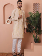 Men's Foil Printed Kurta with Pyjama-JZOKP-P