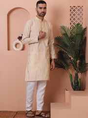 Men's Foil Printed Kurta with Pyjama-JZOKP-P