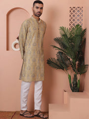 Men Printed Cotton Kurta Pyjama Set-JZOKP-P