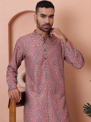 Men Printed Cotton Kurta Pyjama Set-JTOKP-P