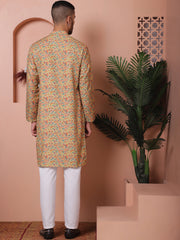 Men Printed Cotton Kurta Pyjama Set-JOKTP-P