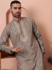 Men's Foil Printed Kurta with Pyjama-JOOKP-P