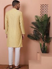 Men's Foil Printed Kurta with Pyjama-JXOKP-P