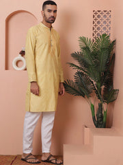 Men's Foil Printed Kurta with Pyjama-JXOKP-P