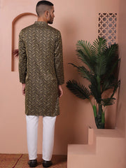 Men Black Silk Blend Straight Kurta Pyjama Set-JOKP-P