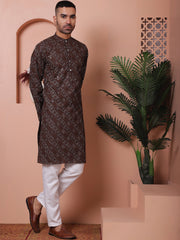 Men's Sequins and Embroidered Kurta with Pyjama-JOKP-P