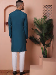 Men's Embroidered and Sequins Kurta with Pyjama-JOKP-OP