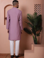 Men's Embroidered and Sequins Kurta with Pyjama-JOKP-VP