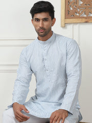 Embroidered Kurta Pyjama for Men-JOKP-PCD