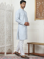 Embroidered Kurta Pyjama for Men-JOKP-PCD