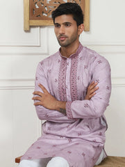 Men's Embroidered & Sequin Kurta Pyjama Sets-JOKP-P