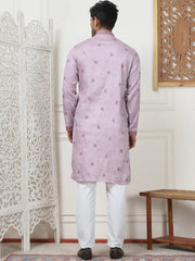 Men's Embroidered & Sequin Kurta Pyjama Sets-JOKP-P